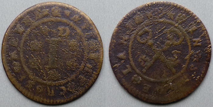 Shoe Lane (Fleet Street), ATT THE CROSE KEYES penny token